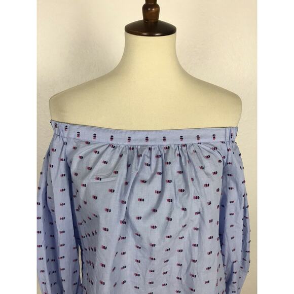 BCBG Max Azria Daniela Swiss Dot Off Shoulder Top - Picture 4 of 11